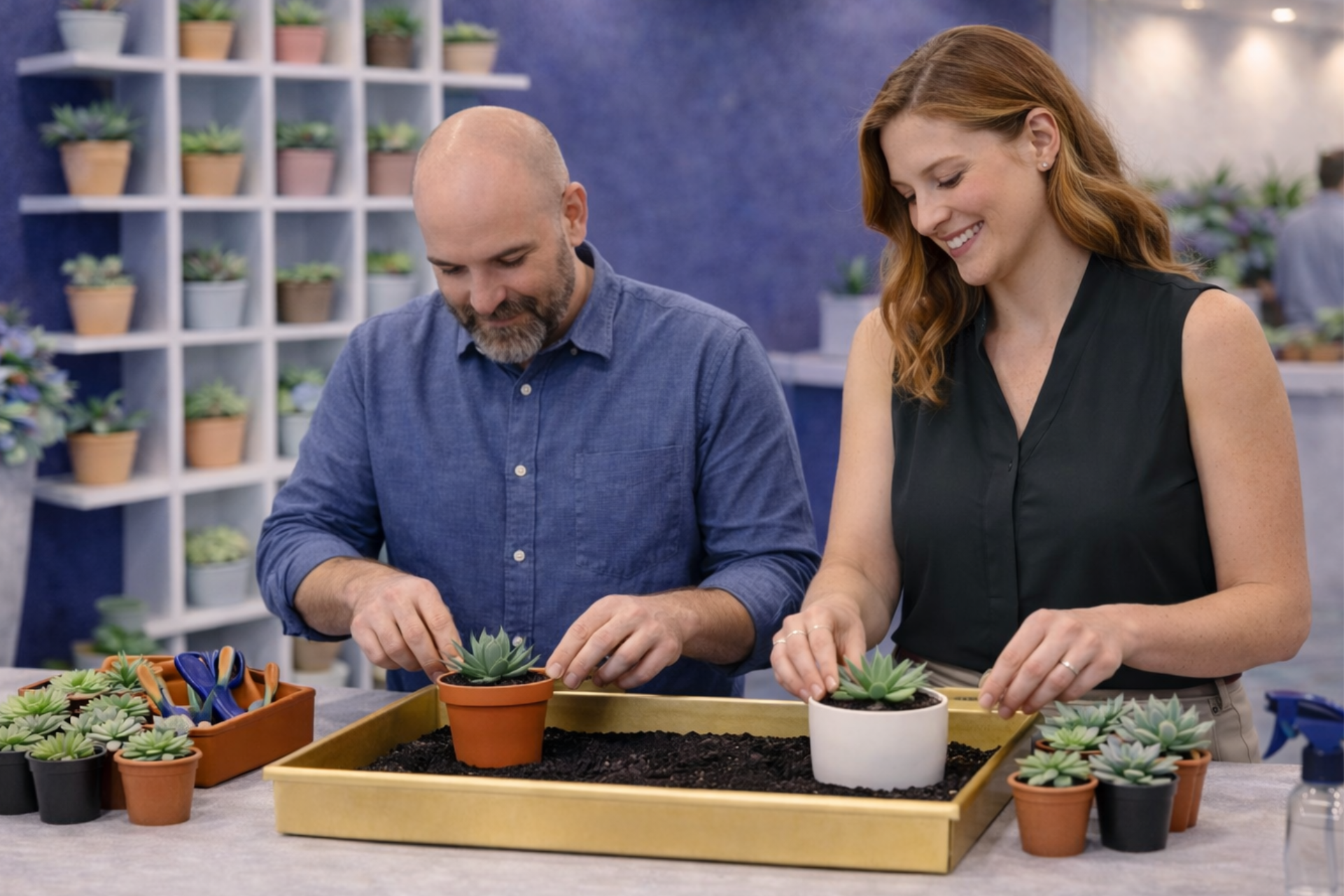 Interactive corporate event activation with hands-on planting experience