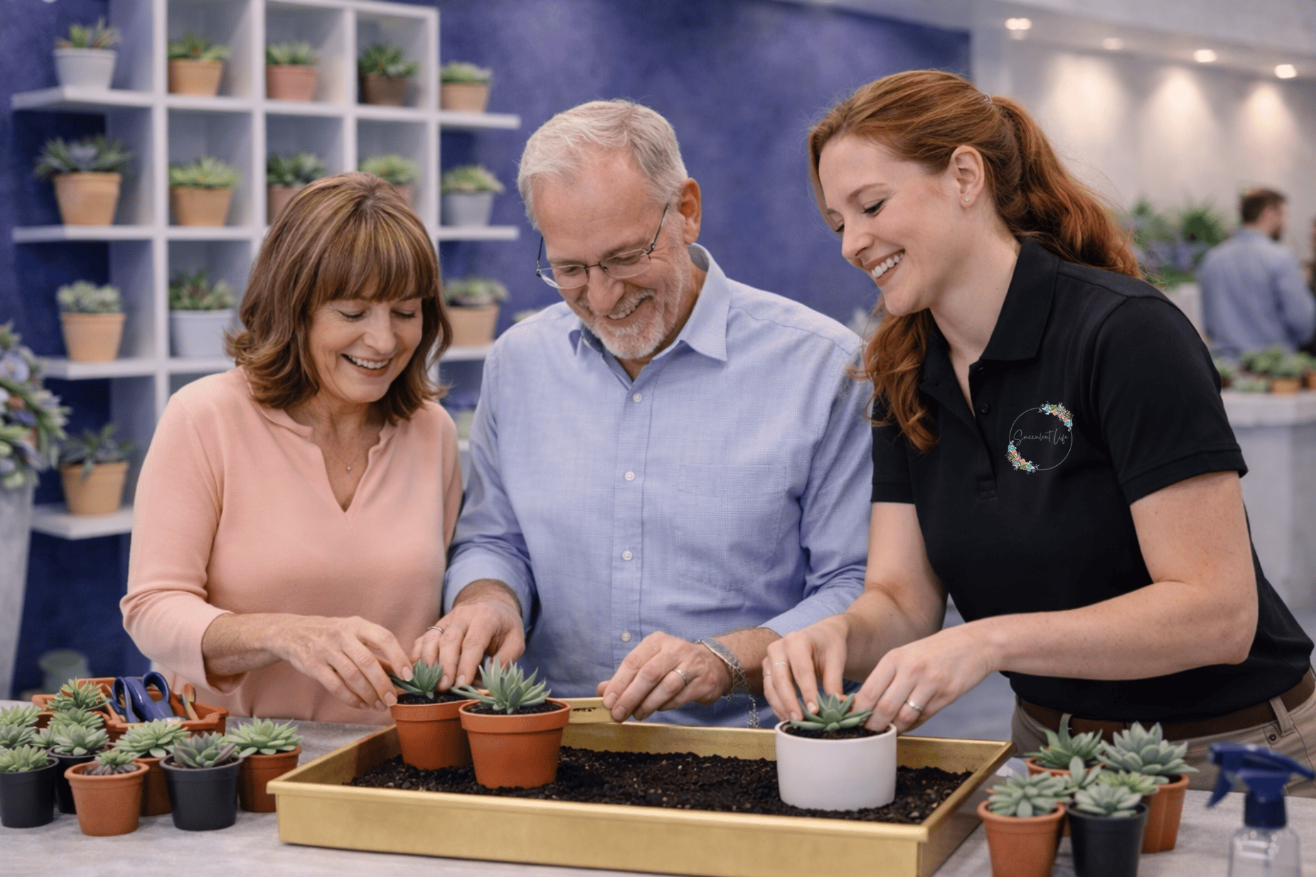 High-volume corporate conference activation with interactive planting stations